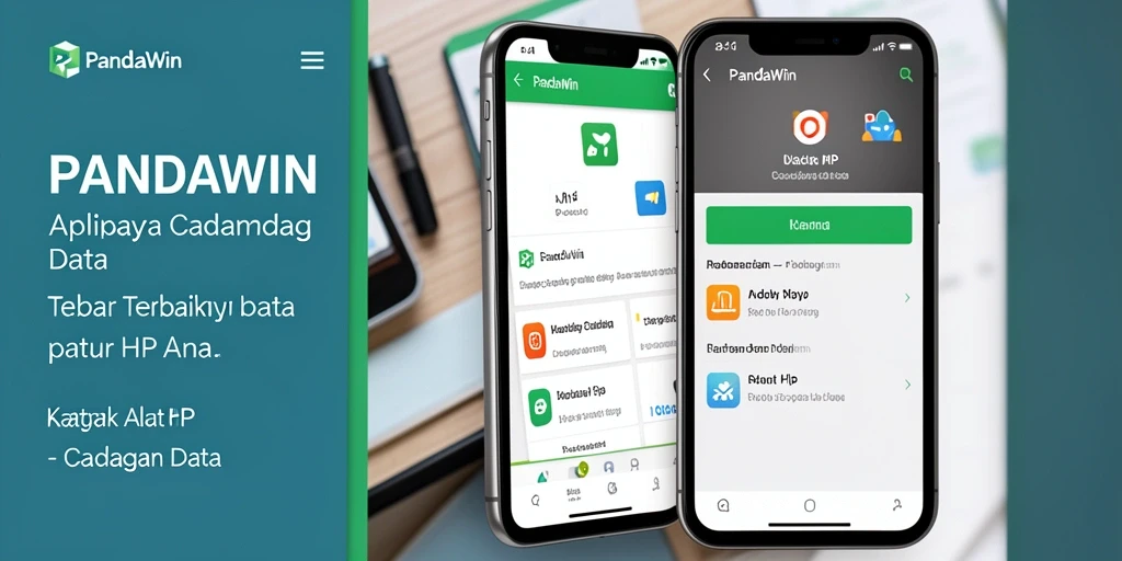 Antarmuka aplikasi PANDAWIN untuk cadangan data yang efisien.
