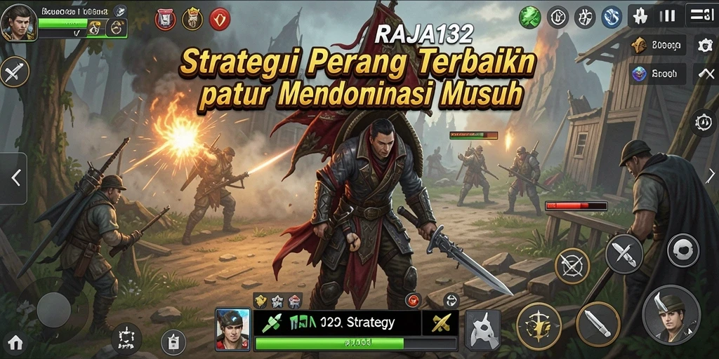 Tampilan antarmuka dinamis dari game Strategy RAJA132.