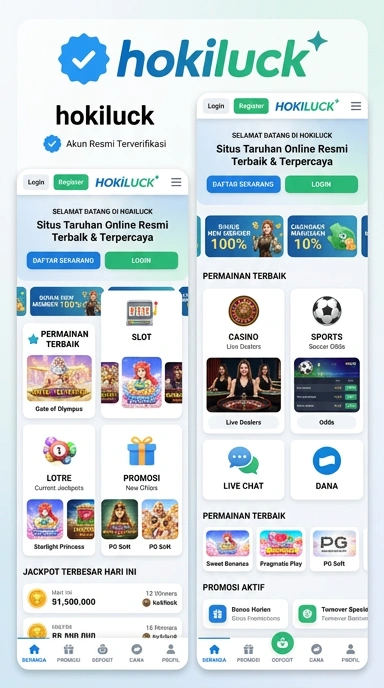 Tampilan kanal resmi hokiluck